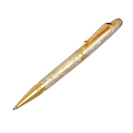 Серебряная ручка с позолотой «Перо»