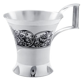 Серебряная кофейная чашка «Нежность»