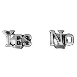 Серебряные серьги «Yes No»