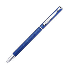 Серебряная синяя ручка