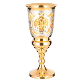 Серебряный бокал «Гербовый» с позолотой