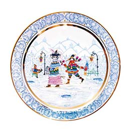 Фарфоровая декоративная тарелка «Зимняя фантазия»