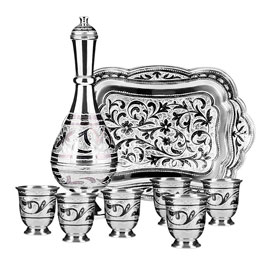 Водочный серебряный набор «Традиция» на шесть персон