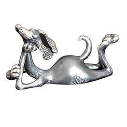 Серебряная фигурка «Собачка лежит»