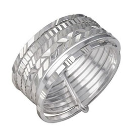 Серебряное кольцо «Неделька»
