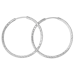 Серебряные серьги-кольца «Изящное плетение»