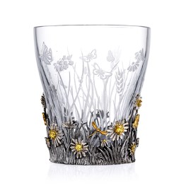 Хрустальный стакан «Ромашка» с серебряным декором