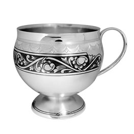 Серебряная чайная чашка «Гармония»
