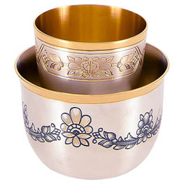 Серебряная ваза-икорница «Астра»