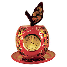Часы «Яблоко на тарелочке»