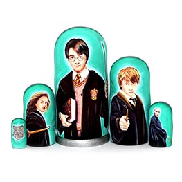Матрешка бирюзовая «Гарри Поттер»