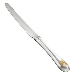 Серебряный столовый нож с позолотой «Отечество»