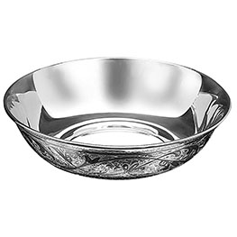 Серебряная тарелка глубокая