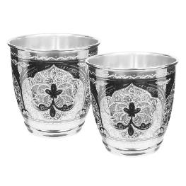 Набор из двух серебряных стаканов «Восточные»