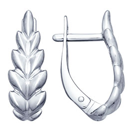 Серебряные серьги «Колосок»