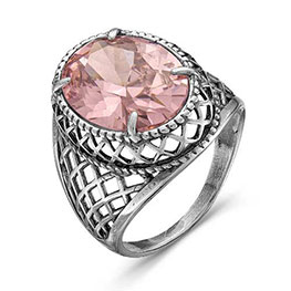 Серебряное кольцо с фианитом цветным «Миледи»