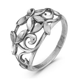 Серебряное кольцо «Лиана» без вставок