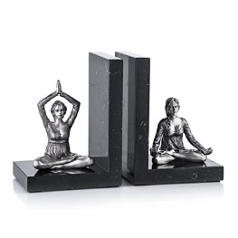 Книжные упоры «Медитация» с серебряным декором