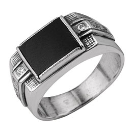 Серебряное кольцо «Адам» с фианитом