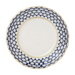 Фарфоровая обеденная тарелка «Кобальтовая сетка» форма «Гладкая»