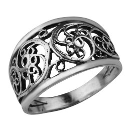 Серебряное кольцо «Тайна» без вставок