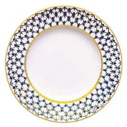 Фарфоровая плоская тарелка «Кобальтовая сетка»