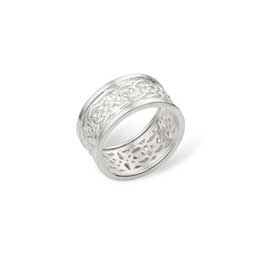 Серебряное кольцо с вязью