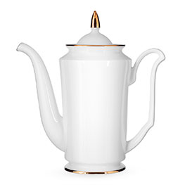 Фарфоровый кофейник «Золотая лента» форма «Юлия»