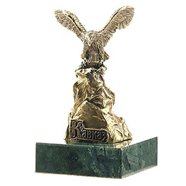 Бронзовая статуэтка на змеевике «Орел»