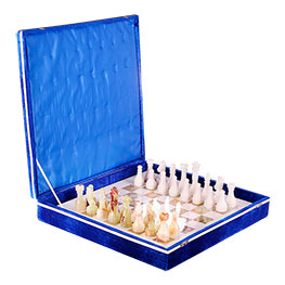 Подарочный набор шахмат из оникса и мрамора