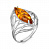 Серебряное кольцо «Янтарный глаз»