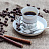 Серебряная кофейная чашка с ложкой «Богема»