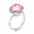 Серебряное кольцо с фианитом «Фламинго»