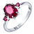 Серебряное кольцо с рубином «Элегант»