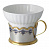 Серебряная чайная чашка с позолотой «Астра»