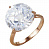 Серебряное кольцо с фианитом «Ледяной замок»