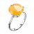 Серебряное кольцо с фианитом «Солнышко»
