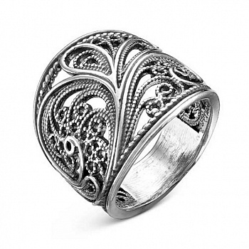 Серебряное кольцо «Чудо» без вставок