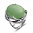 Серебряное кольцо с нефритом «Чаруса»