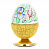 Серебряная шкатулка-яйцо «Цветы в корзине»