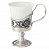 Серебряная кофейная чашка «Цветочный узор»
