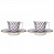 Фарфоровый набор из двух чайных пар «Кобальтовая сетка» (ИФЗ)