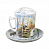 Фарфоровый трехпредметный чайный комплект «Снежное утро»