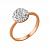 Серебряное кольцо «Блики» с позолотой