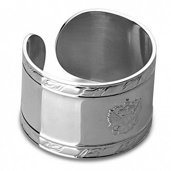Серебряное кольцо для салфеток «Герб РФ»