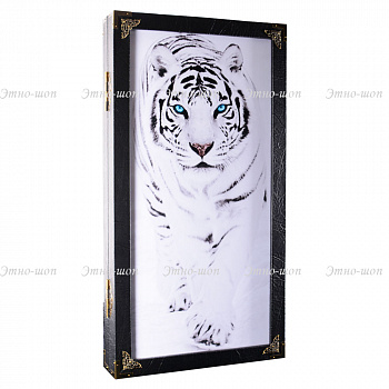 Нарды стеклянные «Белый тигр»
