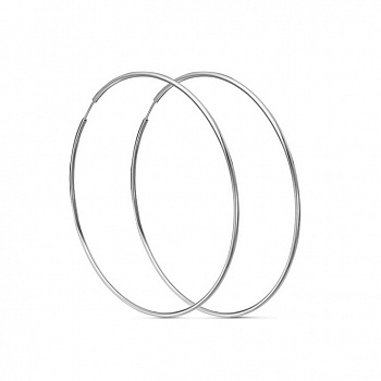 Серебряные серьги-кольца «Изящность»