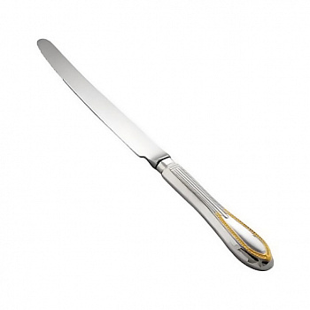 Серебряный столовый нож с позолотой «Ампир»