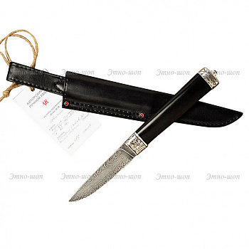 Нож разделочный «Новгородец» дамаск