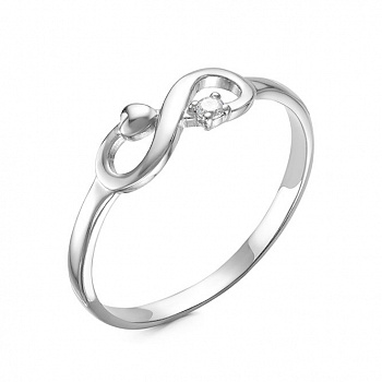 Серебряное кольцо «Стелла» с фианитом